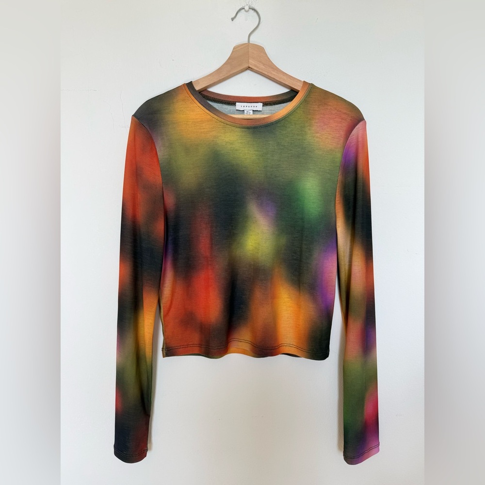 Topshop Multicolor Long Sleeve Tee